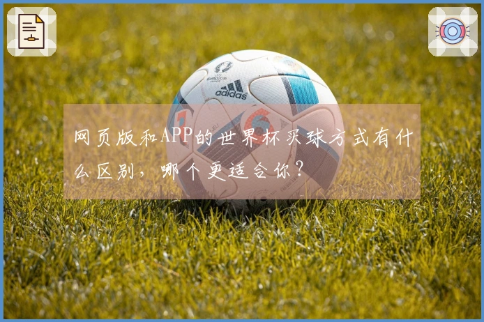 网页版和APP的世界杯买球方式有什么区别，哪个更适合你？